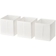 3 Parça Düzenleme Kutu Seti Meridyendukkan Beyaz Renk Baza-gardrop İçi Düzenleyici Hurç 31x34x33 Cm, 3 Parça