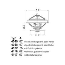 WAHLER 4116.87D1 Termostat Transporter T4 Lt35 Crafter 06- 2.5 TDI BJK Bjl Bjm 2.4 Aja Acv Anj Avr 87°C