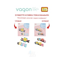 4'lü Saç Toka Seti Önce Birleştir,sonra Tak 2 Paket 4 Adet Gönderilir Yapı Toka Seti Ff 7135-7136
