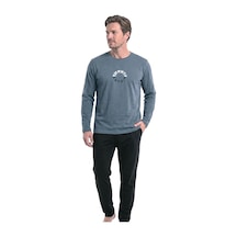 Pierre Cardin 6155 Erkek Uzun Kollu Bisiklet Yaka Pijama Takımı -gri