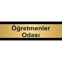 Pansuman Odası 10x20cm Altın Renk Metal Yönlendirme Levhası