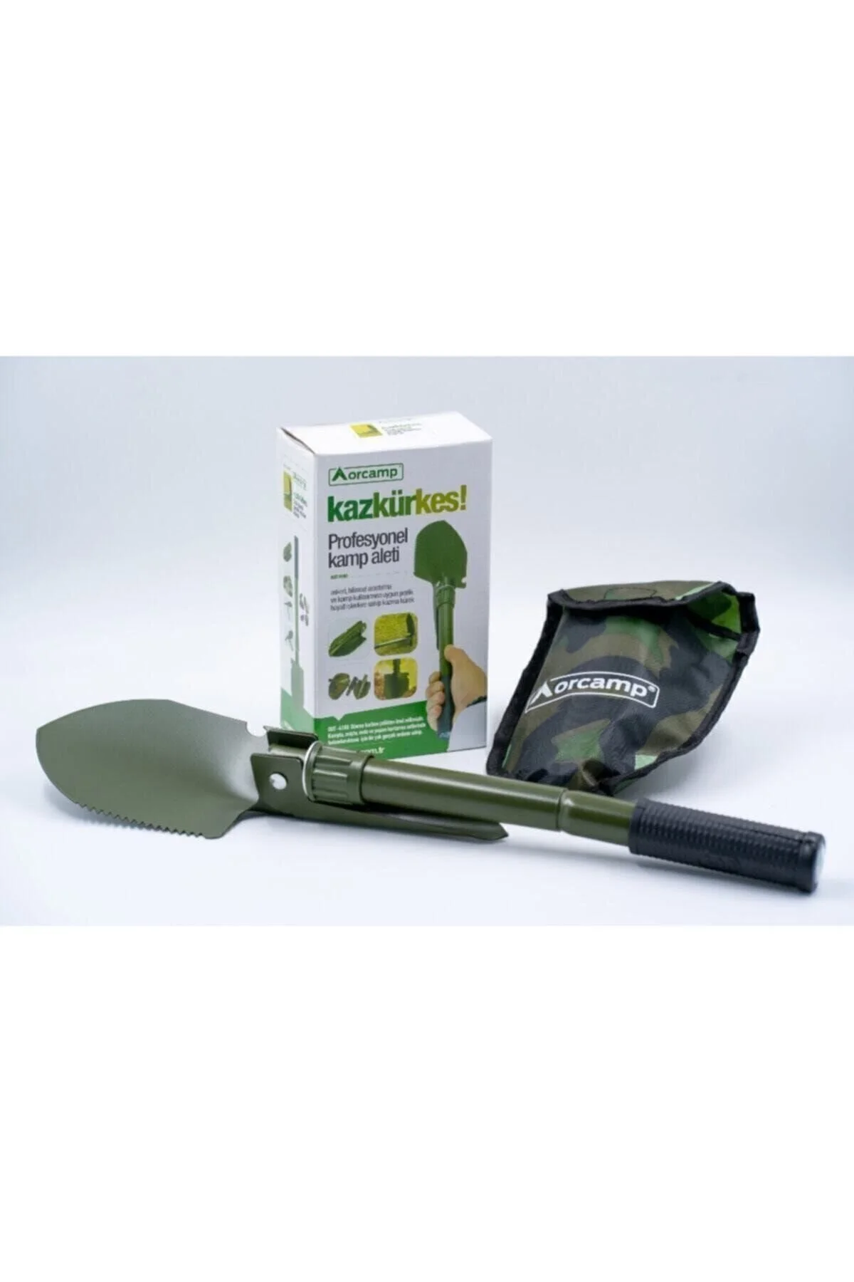 Katlanabilir Metal Kürek Seti Out-4100 Orkamp Haki