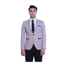 3 Cepli Tek Düğmeli Pamuk Omuz Dikişli Açık Pembe Ceket - Wessi Açık Pembe