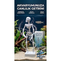 Alse Dans Eden Akvaryum İskeleti 2'li Set - Akvaryumunuzda İkili Eğlence Beyaz