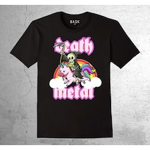 Death Metal Rock Unicorn Tek Boynuz Music Tişört Çocuk T-shirt 001