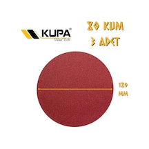 Kupa Yuvarlak Cırt Zımpara 180 Mm - P80 Kum - 3 Adet