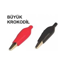 Bakır_Ithalat Krokodil Kablosuz Büyük Boy (Siyah+Kirmizi 2 Adet) Süper Kalite