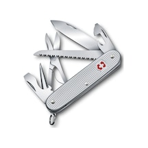 Bıçağı X Alox 10 Fonksiyon Bıçak Konserve Açacağı Tornavida Ahşap Testeresi Gümüş