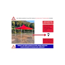 3x3 M 40 Mm Altıgen Profil Tente Plastik Yedek Parçaları Alt Kilit Siyah