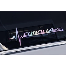 Toyota Corolla Yan Cam Sticker Oto Kapı 20 Cm X 7 Cm Renkli