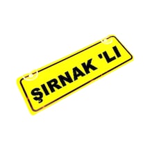 Sırnak 'lı Yazılı Sarı Dekor Plaka Sök Tak Pratik Yeni Nesil