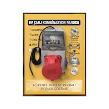 Hes Kablolu 5x6 Ttr Bakır 50-metre Araç Şarjı Uyumlu 5-32a Trifaze Kombinasyon Panosu Kablolu-sigortalı- Prizli Ve Montajlı - 921487522