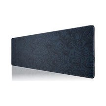 Klasse Pro - 10 Farklı Model Dikişli Kenar 90x40 Cm Oyuncu Gaming Mouse Pad Dark Grey Map Line