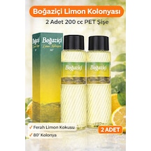 Boğaziçi Limon Kolonyası 200 Cc Pet Şişe 2 Adet 80 Ferahlatıcı Limon Kokulu Kolonya