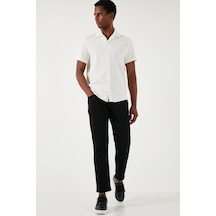 Buratti Streç Pamuklu Regular Fit Normal Bel Boru Paça Jeans Erkek Kot Pantolon 2210S01Parma Siyah