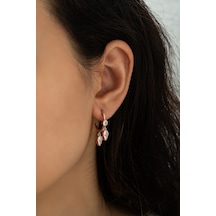Damla Sallantılı Küpe Rose Altın Kaplama Gümüş Uvps300126 Damla Sallantılı Küpe Rose Altın Kaplama Gümüş Uvps300126
