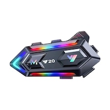 Hubrendy Kargo Vothoon Y20 Motor Kurye Kask Kulaklık Rgb Modlu Bluetooth Motosiklet Kulaklık 5.3 Blu