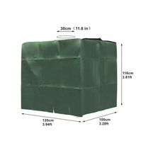 Shineyee 1000l Ibc Ton Balonu Kılıfı - Dış Mekan Su Tankı Koruyucu, Isı Ve Su Geçirmez, Toz Engeli, Dayanıklı Poliester Yeşil, 120x100x116cm