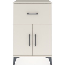 Arges Komodin Tek Raflı Tek Çekmeceli 2 Kapaklı 60x30x96 Ayta... Aytaşı