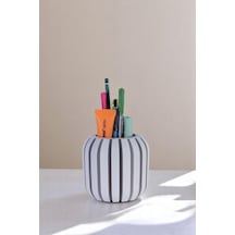Kalemlik Masa Kalemliği Organizer Kalemlik Beyaz Renk Model 79 Çok Renkli