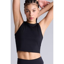 Defacto Crop Top Bisiklet Yaka Sporcu Atlet E7723ax26spbk81 Siyah-bk81