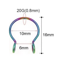 Piercing Paslanmaz Rengarenk - 647612797 Rengarenk