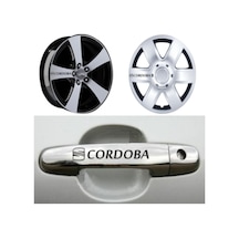 Seat Cordoba Kapı Kolu Jant Sticker Yapıştırma 8 Ad