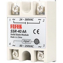 Ssr-40aa Ssr Röle 40a Ac 24-380v Tek Fazlı Solid State Röle Elektronik Anahtar Termostat Resiztans