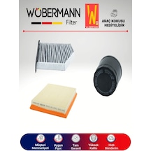 Wöbermann Skoda Superb 1.4 TSI Filtre Bakım Seti 2009-2015 Cax 3'lü Karbonlu