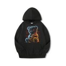 Brz Kids Unisex Çocuk Teddy Bear Hoodie-siyah Siyah