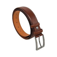 Süzer Deri Açık Kahverengi Hakiki Deri Düz Renk Dikişli Model 3.5 Cm. Genişlikli Klasik Kemer - 211-dksl Kahverengi