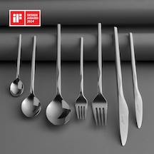 Jumbo Fluctus 84 Parça 12 Kişilik Çelik Çatal Kaşık Bıçak Takımı Çelik