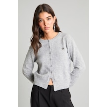 Defacto Slım Fıt Bisiklet Yaka Hırka E8236ax26augr308 Gri-gr308