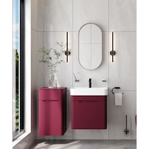 Creavit Colorit Çekmeceli Lavabo Dolabı 60 Cm Berry Bordo