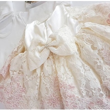 Cotton Days Kız Bebek Fransız Dantelli Lüx Mevlüt Elbise Seti