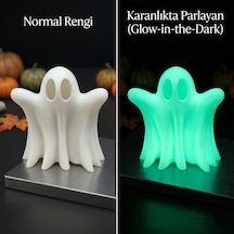 Sevimli Hayalet Figürü - Fosforlu Glow Plastik Masaüstü Biblo
