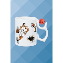 Basketboll Toplu Basket Sever Kupa Bardak Çay Kahve Fincanı-1 Beyaz