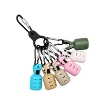 Jeehugo 6 Renkli Abs Malzeme İğne Koruması Seti: 6 Adet Korumalı Kapak, 7 Adet Karabiner Ve 1 Adet Silikon Kanca - 5.3x2.5cm Boyutunda