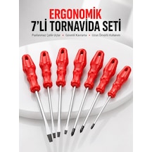 7li Tornavida Seti Düz Ve Yıldız Uçlu Çok Amaçlı Kullanım