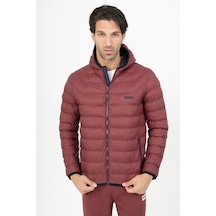 Maraton Sportswear Regular Erkek Kapşonlu Uzun Kol Basic Bordo Mont 19094-bordo Bordo