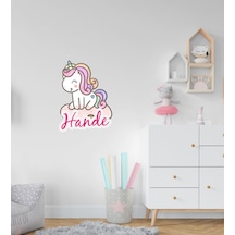 Kişiye Özel Unicorn Tasarımlı Çocuk Odası Duvar Sticker-3