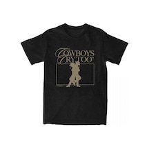 Tarzsokak Beyaz Cowboys Cry Too Grafık T-shırt Kelsea Balerin Şarkıcı Baskı Leri Yumuşak Yaz Tees Siyah