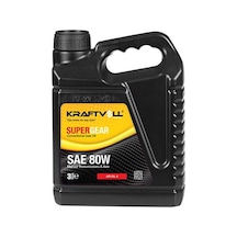 SANZIMAN VE DISLI YAGI SUPERGEAR 80W MINERAL 3LT. KRAFTVOLL 17021008 -
