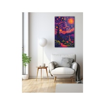 Rüya Gecesi Modern Sanat Etkili Cam Tablo Modern Dekorasyon Temalı Dekoratif Duvar Tablosu, Salon, Ev Ve Ofis Dekoru,