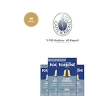 Caffe Borbone %100 Arabica 40 Kapsül 4x10 - Nespresso Uyumlu Alüminyum Kapsül Kahve