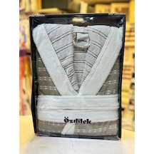Özdilek Tek Bornoz Kapşonlu Şalyaka Knit Gri S-m Beden Gri
