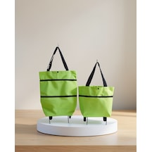 Pazar Arabası Çift Yönlü Tekerlekli Taşınabilir Alışveriş Çantası