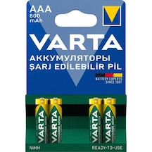 Varta 56703 800 mAh AAA Ni-MH Şarj Edilebilir İnce Kalem Pil 4'lü