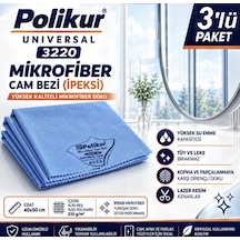 3220 Universal Mikrofiber Cam Bezi 40 50cm 3 Adet Mavi