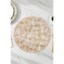 6 Lı Amerikan Servisi Supla Yuvarlak Gold 38 Cm Acr-625/20 Çok Renkli